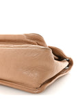 Crinkled Calfskin Matelasse Monogram Medium Niki Chain Satchel Light Taupe