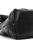 Lambskin Quilted Small Loulou Puffer Monogram Chain Satchel Black