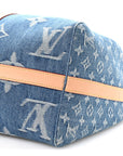 Denim Monogram New LV Remix Keepall Bandouliere 45 Blue
