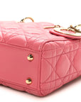 Lambskin Cannage Mini Lady D1OR Pink