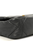 Lambskin Quilted Medium CHNL 19 Flap Dark Grey