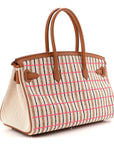 Toile Swift Broderie Shoulder Birkin Light 39 Gold Fauve Rose Pop Black