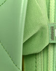 Goatskin Quilted Medium CHNL 19 Flap Light Green