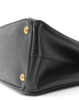 Saffiano Small Galleria Double Zip Tote Black
