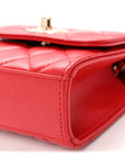 Lambskin Quilted Mini Trendy CC Chain Wallet Black
