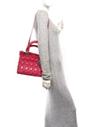 Lambskin Cannage Bow Medium Lady D1OR Fuchsia