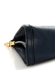 Textured Calfskin Web Medium Ophidia Chain Shoulder Bag Blue Agata