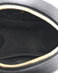 Caviar Quilted Round Filigree Crossbody Black