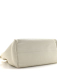 Calfskin Cuir Small Triomphe Cabas Drawstring White