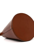 Satinated Calfskin Maillon Triomphe Bucket Bag Tan