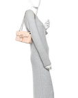 Lambskin Matelasse Small GG Marmont Shoulder Bag Pink Beige