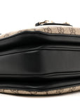 GG Supreme Monogram Horsebit 1955 Soft Small Shoulder Bag Beige Black