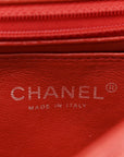 Lambskin Quilted Mini Rectangular Flap Red
