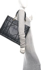 Calfskin Archicannage Large Essential Tote Black