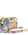 X KEN SCOTT Calfskin Matelasse Floral Print Mini GG Marmont Chain Shoulder Bag Ivory Pink