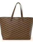 Coated Canvas BB Monogram Large Signature East West Shopper Bag Beige Brown