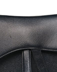 Grained Calfskin Saddle Bag Black