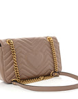 Calfskin Matelasse Small GG Marmont Shoulder Bag Porcelain Rose