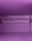 Caviar Quilted CC North South Filigree Vanity Case Purple