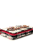 Tweed Calfskin Signe Wallet On Chain WOC Black Pink Orange
