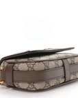 GG Supreme Monogram Web Mini Ophidia Flap Shoulder Bag Brown