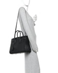Grained Calfskin Small Sac De Jour Black