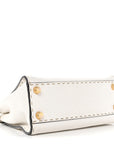 Cuoio Romano Selleria Mini Peekaboo Iconic Satchel White