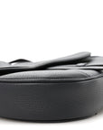 Calfskin Atelier Signature Print Mens Saddle Bag Grey