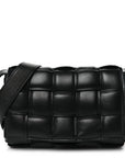 Nappa Maxi Intreccio Small Padded Cassette Crossbody Bag Black