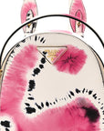 City Calfskin Tie Dye Print Mini Odette Backpack White Pink Black