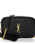 Grain De Poudre Matelasse Monogram Mini Lou Camera Bag Black