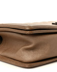 Metallic Calfskin Quilted Medium Boy Flap Taupe