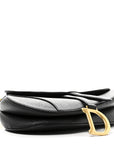 Grained Calfskin Saddle Bag Black