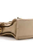 Chevre Gold Metallic Edge Hardware Mini City Beige Latte