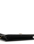Dollar Calfskin Mini GG Marmont Chain Wallet Black