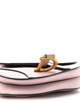 Grained Calfskin Mini Saddle Bag Light Pink