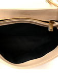 Calfskin Y Quilted Monogram Medium Loulou Chain Satchel Dark Beige