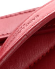 Calfskin Y Quilted Monogram Medium Loulou Chain Satchel Lipstick Red