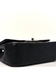 Lambskin Quilted Mini Rectangular Flap Black