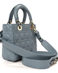 Lambskin Cannage Small My ABCD1OR Lady D1OR Cloud Blue