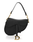 Grained Calfskin Saddle Bag Black