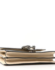 Textured Calfskin Crystal Small Dionysus Shoulder Bag Mystic White