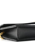 Grain De Poudre Matelasse Chevron Monogram Envelope Chain Wallet Black