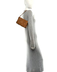 Calfskin Maxi Intrecciato Cassette Pouch On Strap Camel