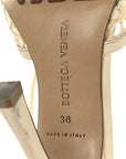 Mesh Nappa Stretch Ankle Tie Sandals 36 Toile