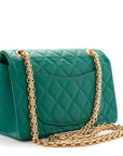 Aged Calfskin Quilted 2.55 Reissue Mini Flap Green