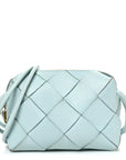 Lambskin Maxi Intrecciato Small Cassette Camera Bag Teal Washed