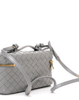 Calfskin Intrecciato Bang Bang Vanity Case Limestone