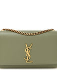 Grain De Poudre Medium Classic Monogram Kate Satchel Light Sage
