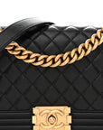 Caviar Quilted Medium Boy Flap Black